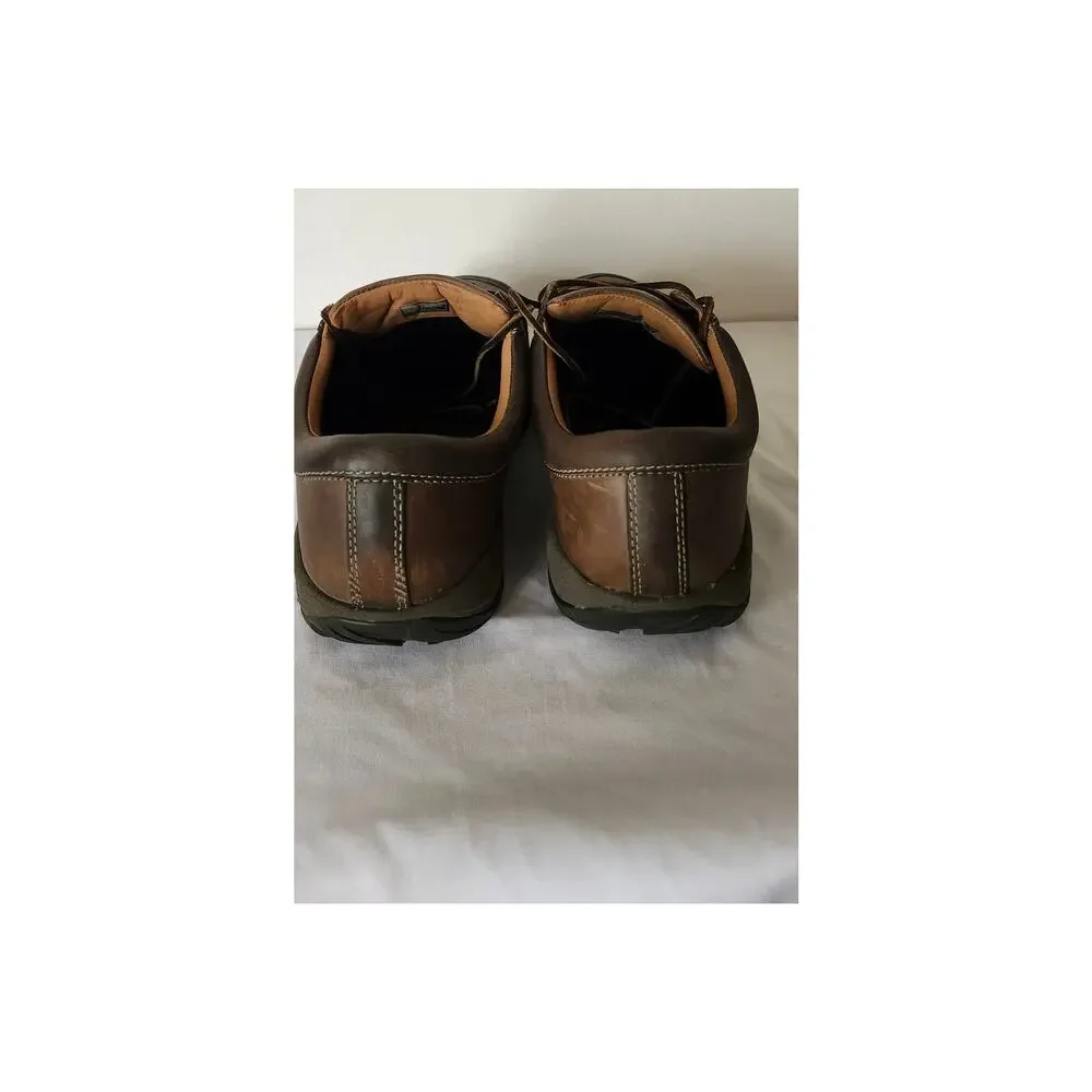 KEEN Austin Men's Leather Shoes Size 12 Chocolate Brown Casual Lace Up